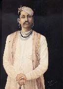 Ghasiram Hardev Sharma Tilakayat Govardhanlalji,Head of Priests in the Haveli of Shri Nathji at Nathdwara,Rajasthan oil painting